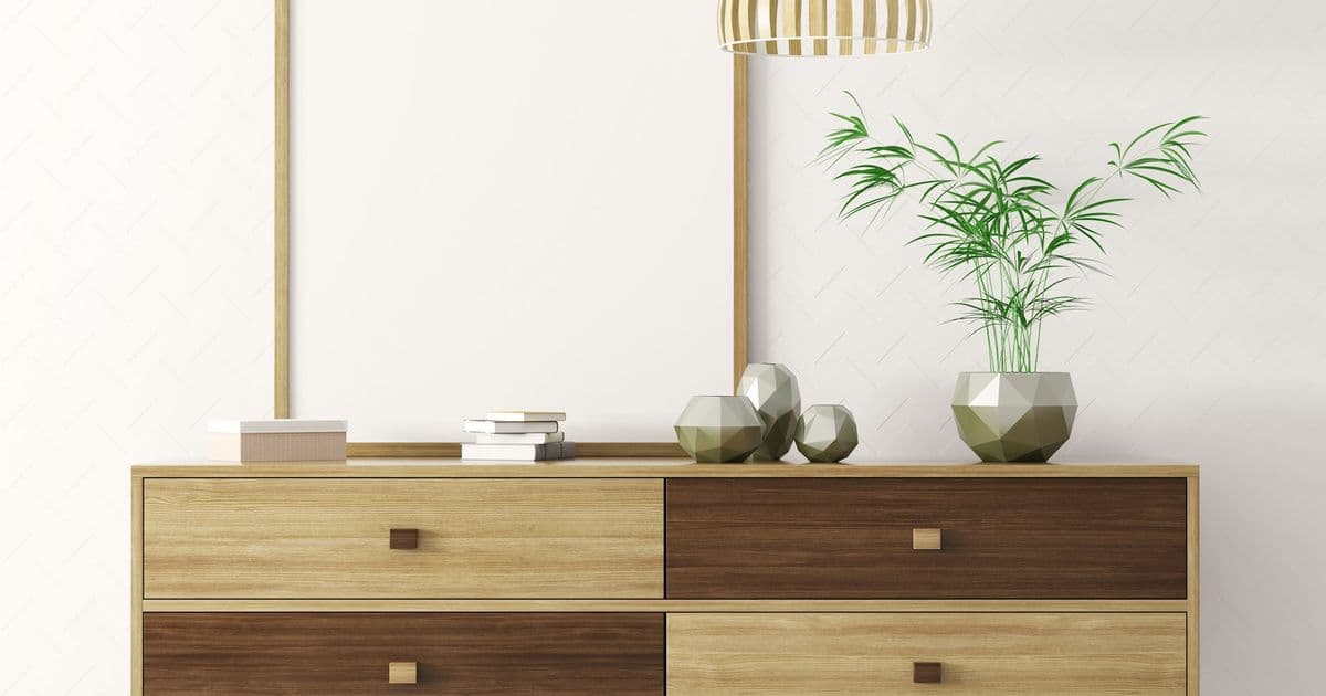 Kommode in 2 brauntönen in Holz