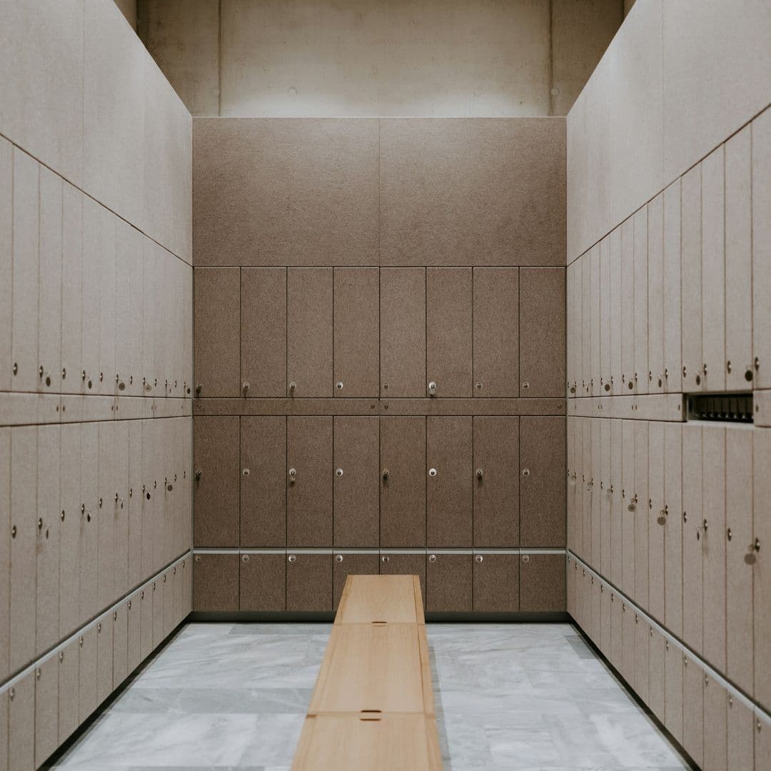 Umkleidekabine in Braun Hell