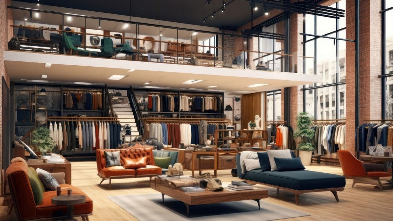 Herrenladen mit 2 Stockwerken