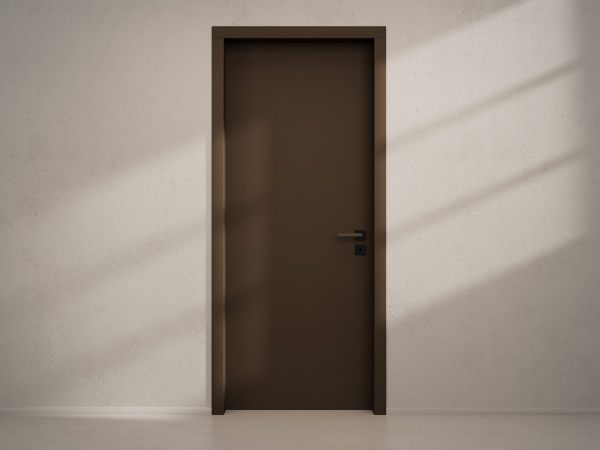 Door with material
