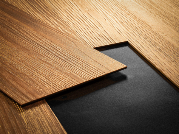 Door with material