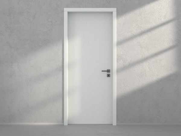 Door with material