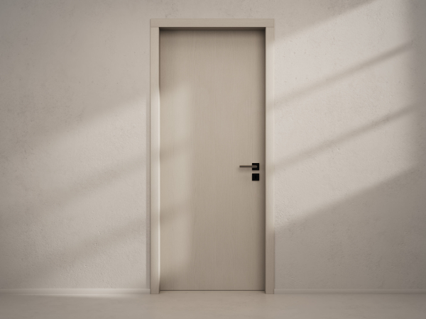 Door with material