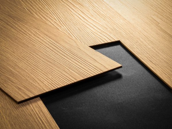 Door with material