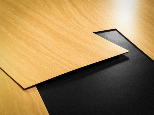 Door with material