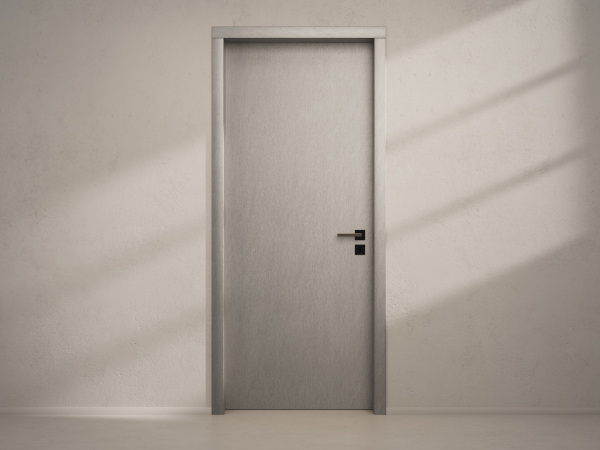 Door with material