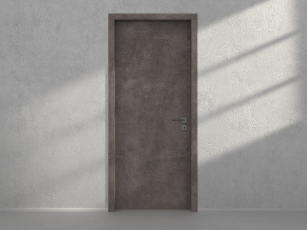 Door with material