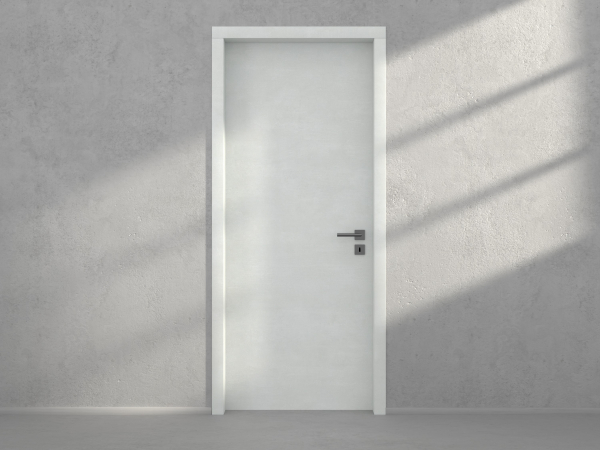 Door with material