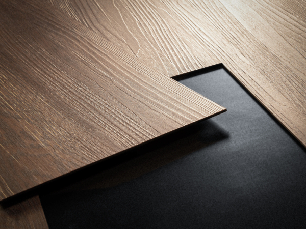 Door with material