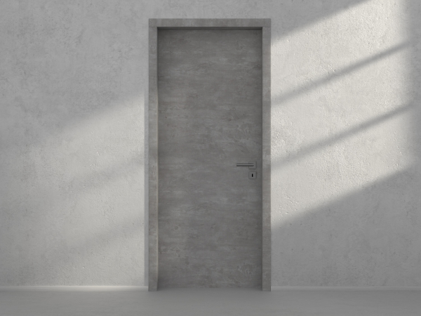 Door with material
