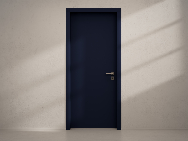 Door with material