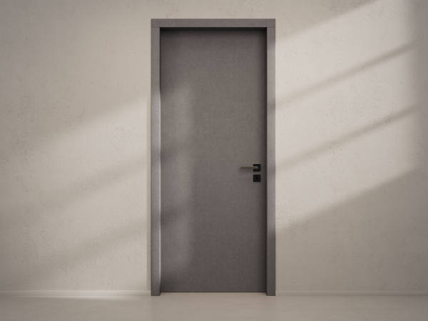 Door with material