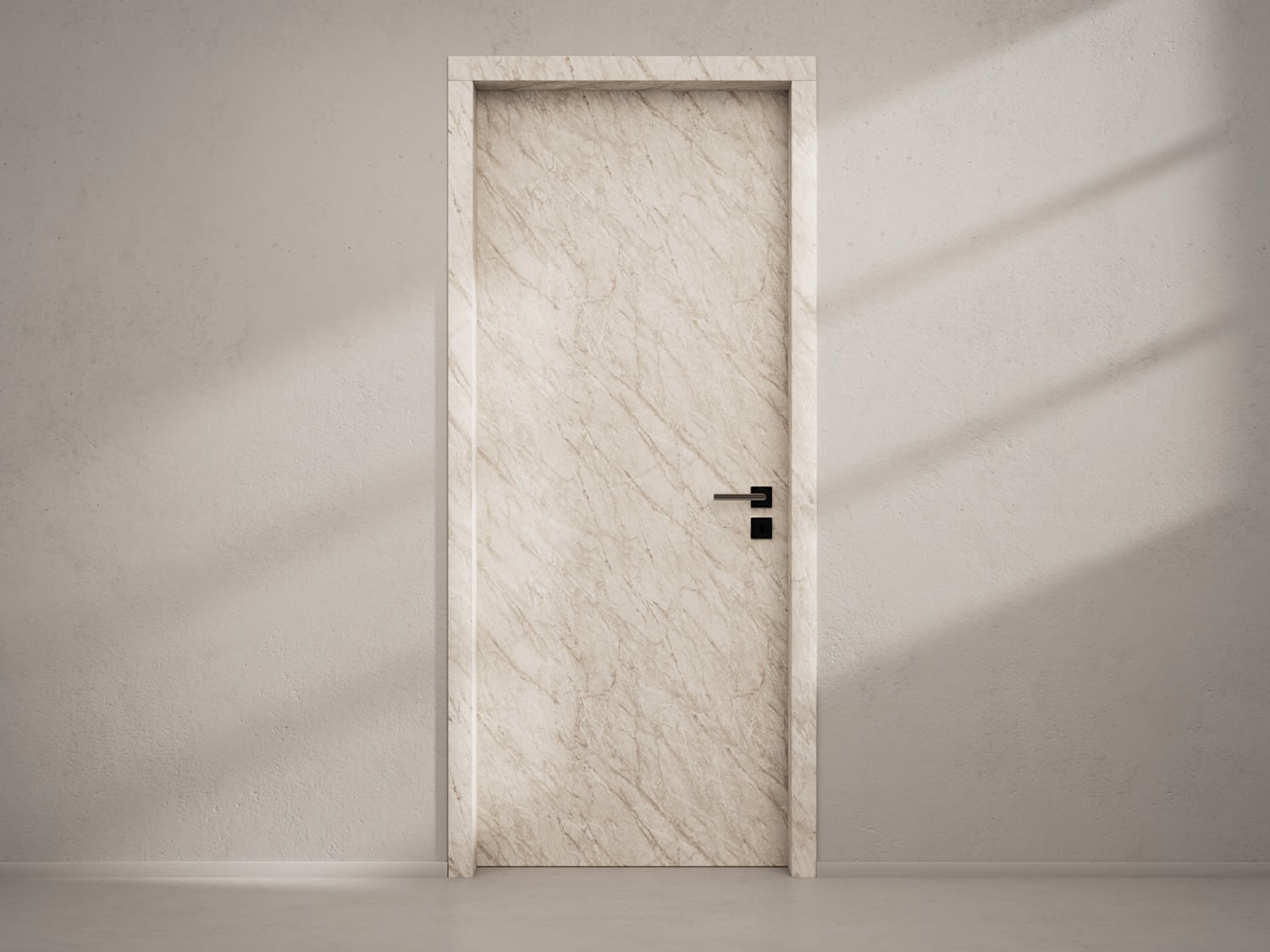 Door with material