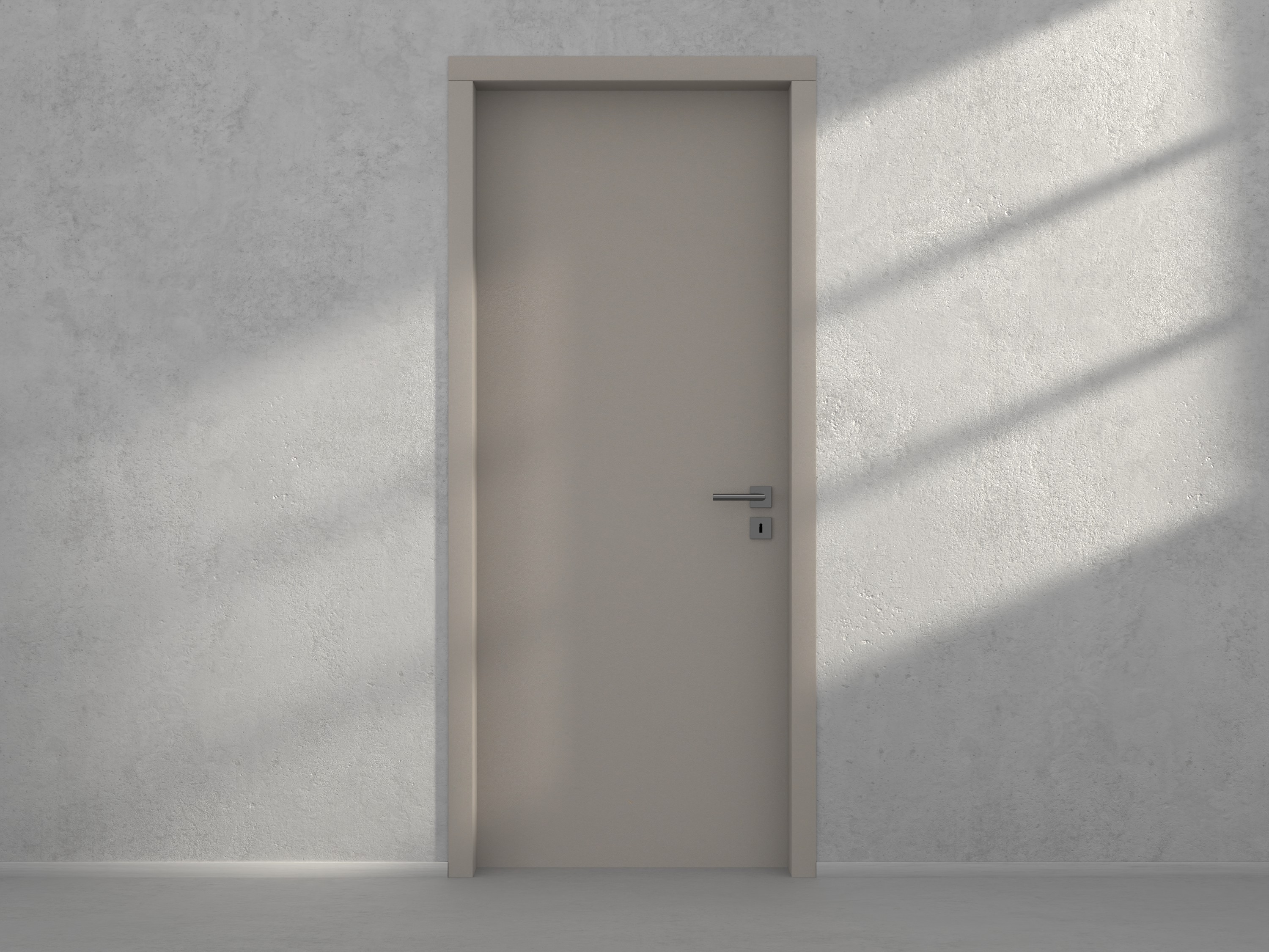 Door with material