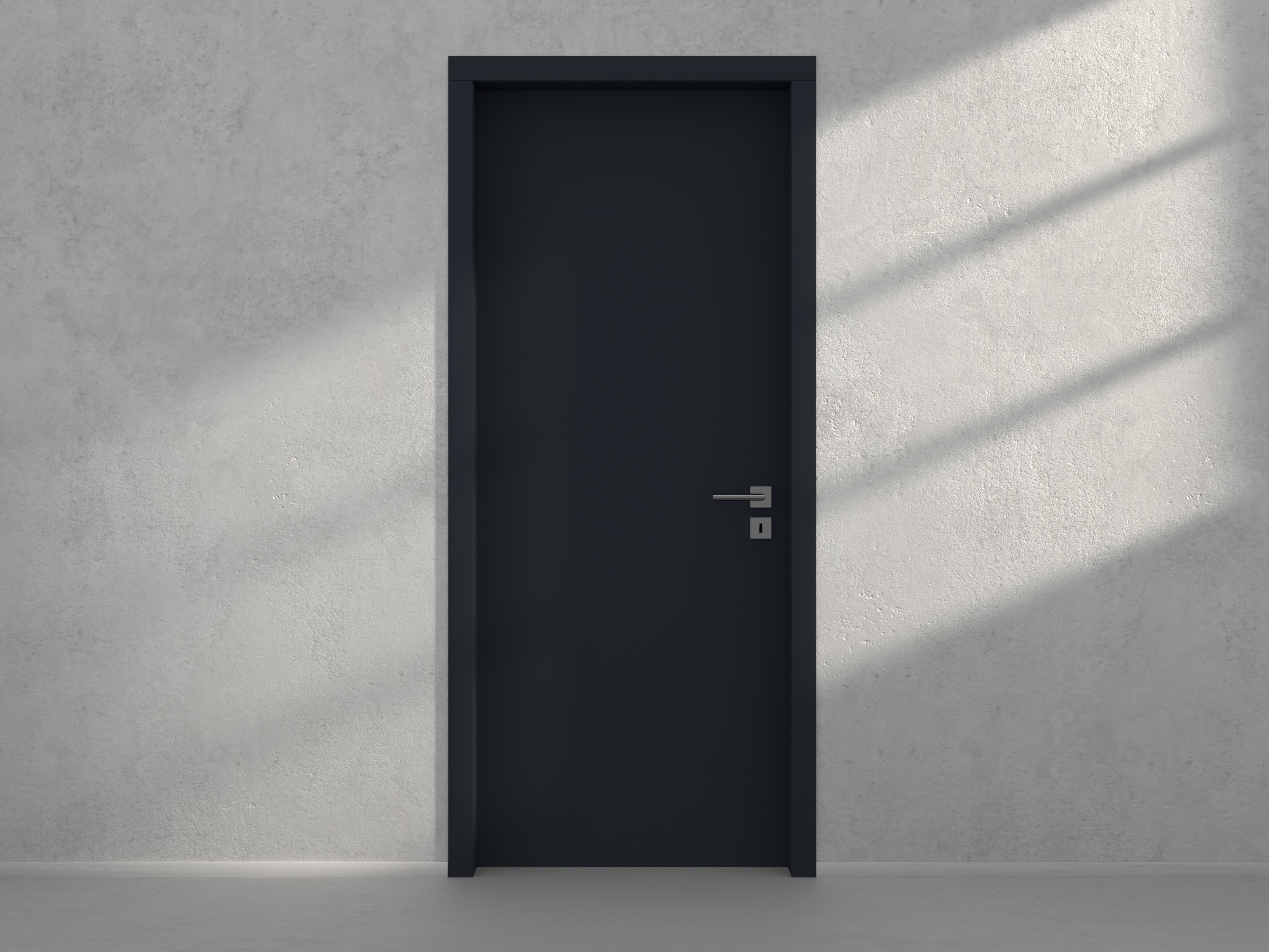 Door with material