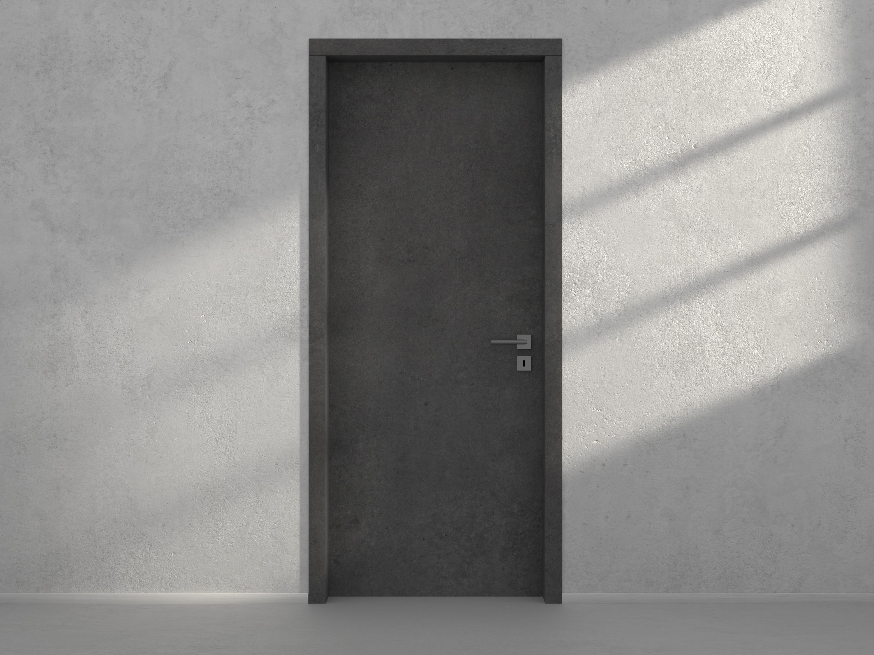 Door with material