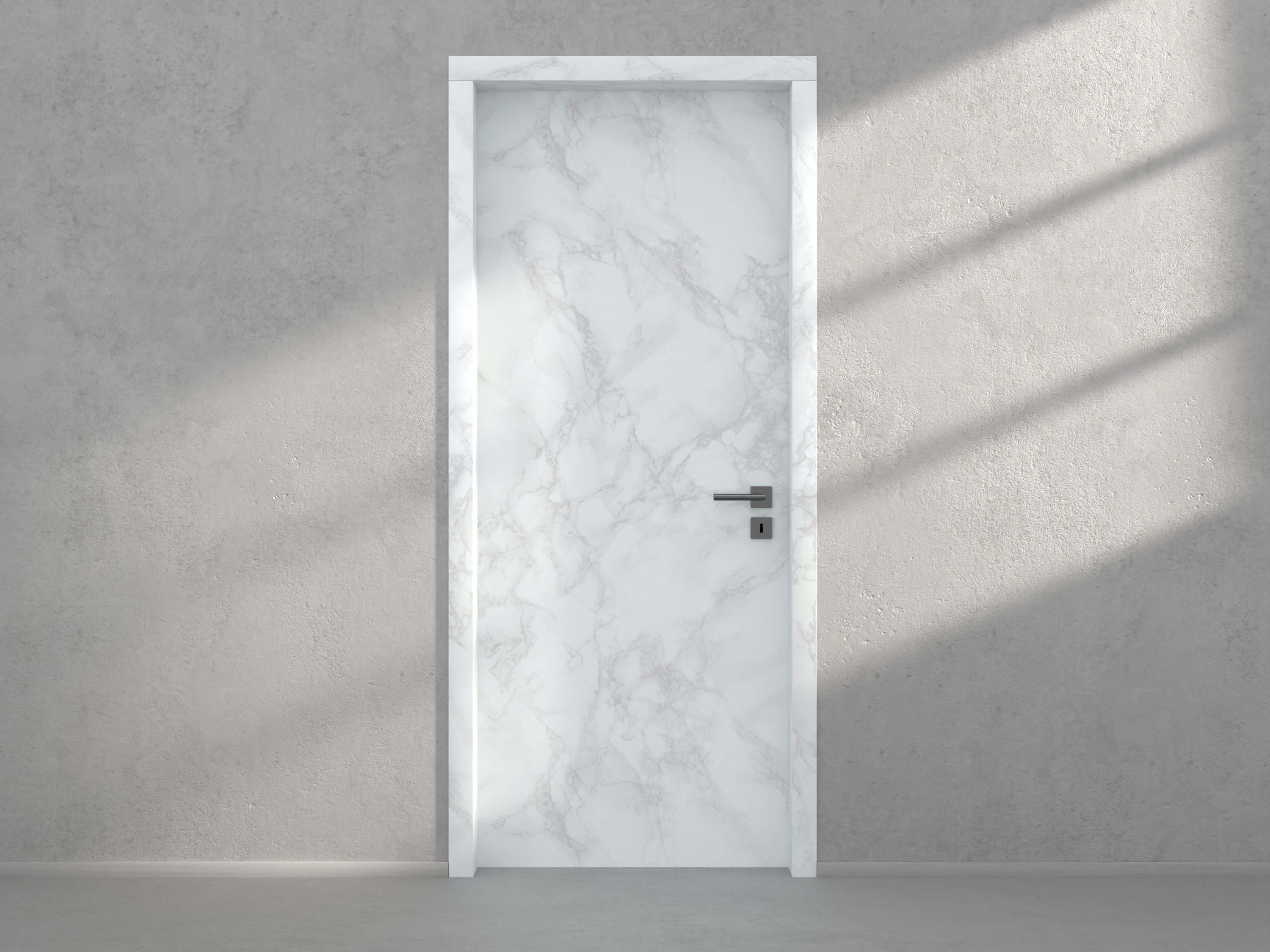 Door with material