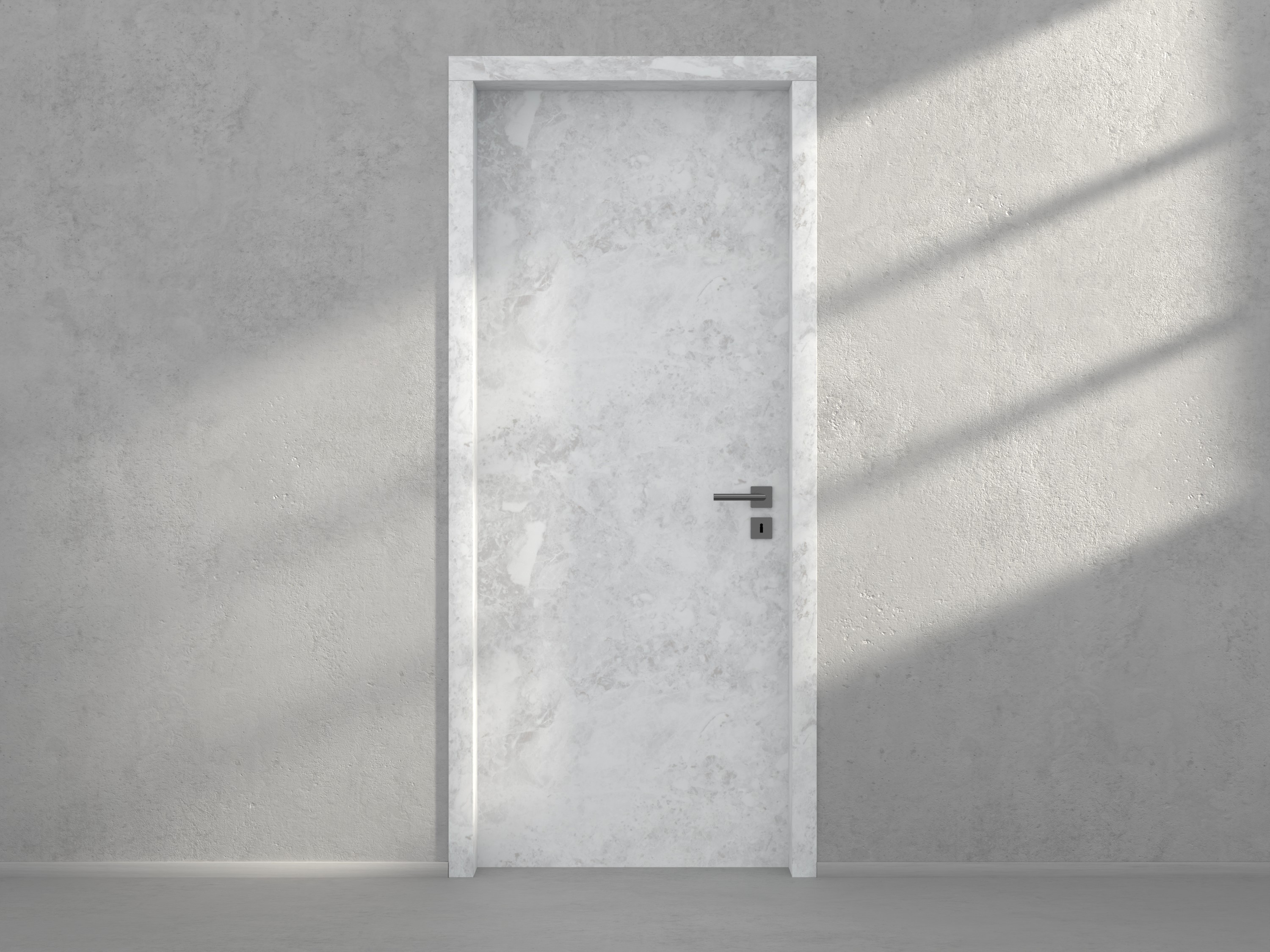 Door with material