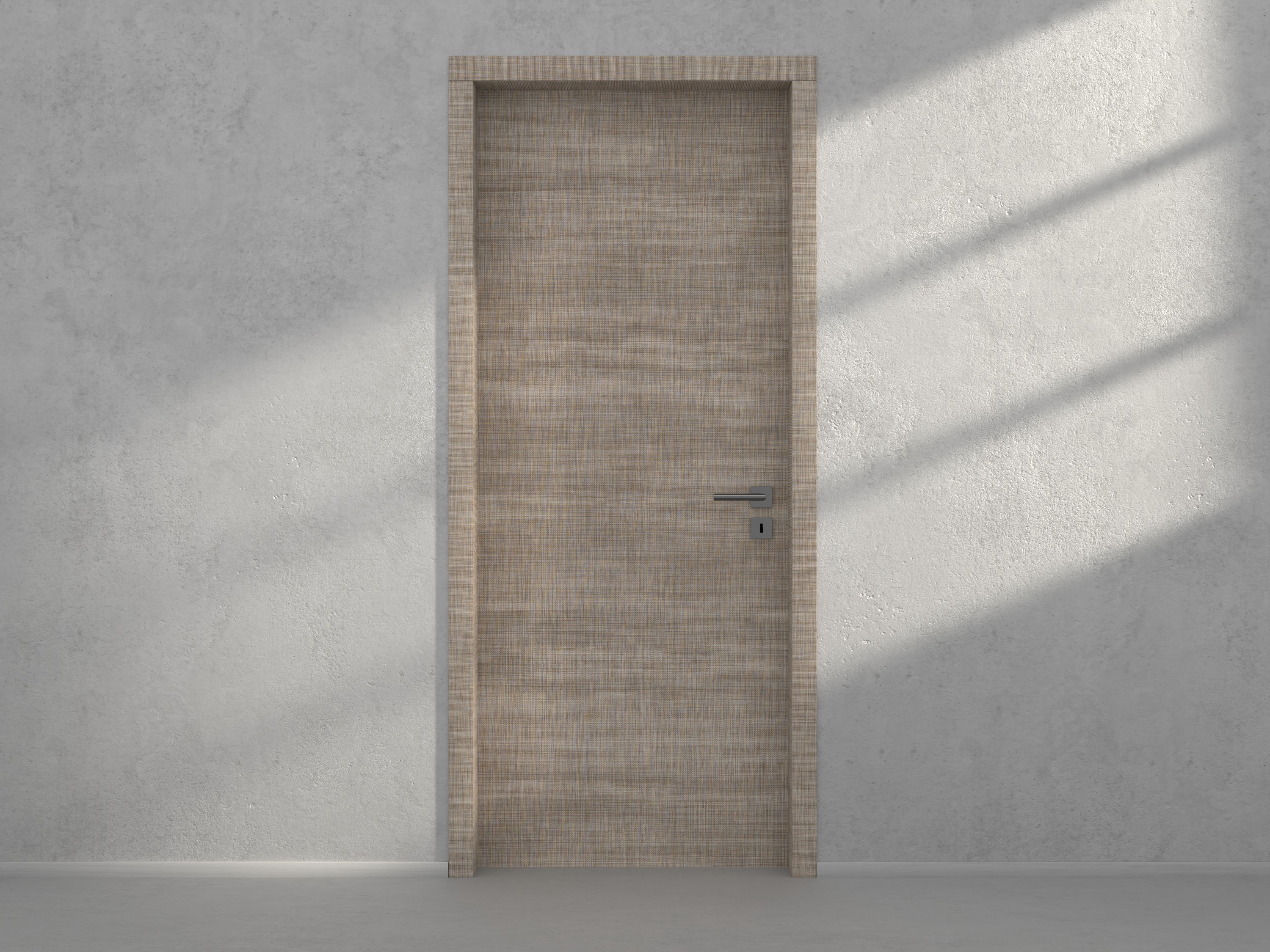 Door with material