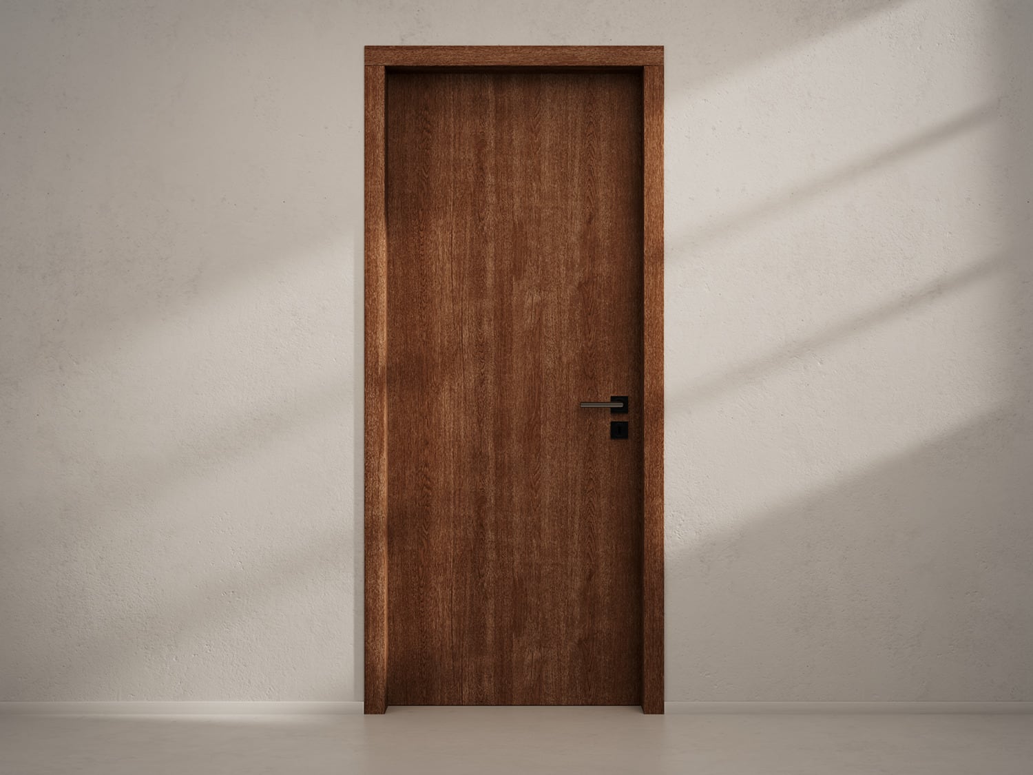 Door with material