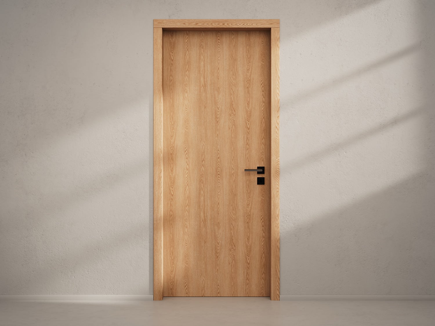 Door with material