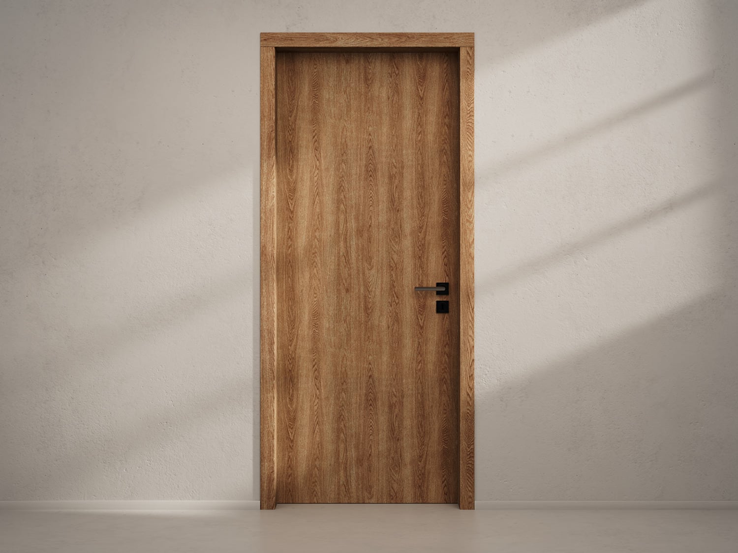 Door with material