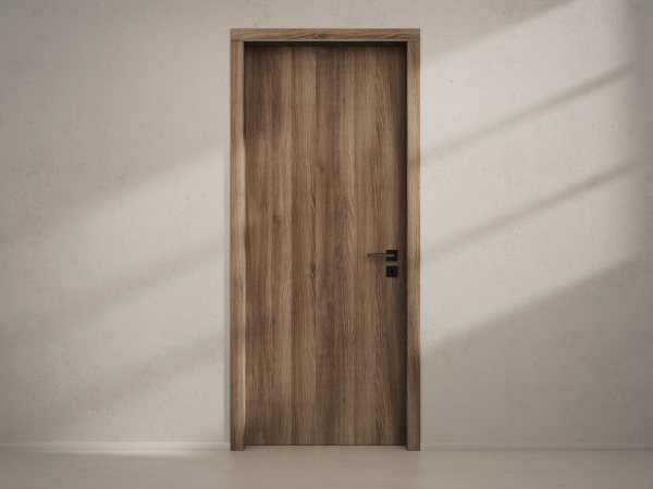 Door with material