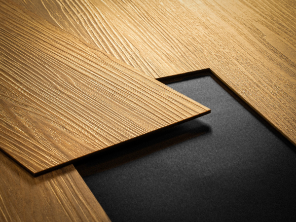 Door with material