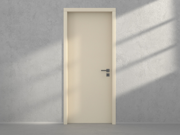 Door with material