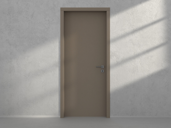 Door with material