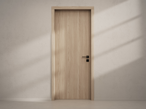 Door with material