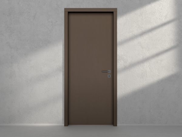 Door with material