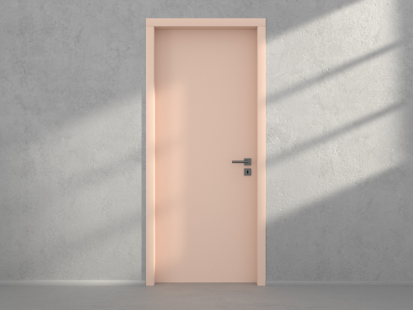 Door with material