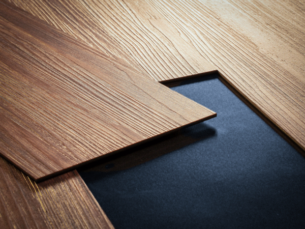 Door with material