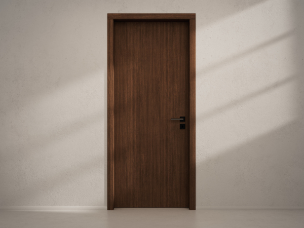 Door with material