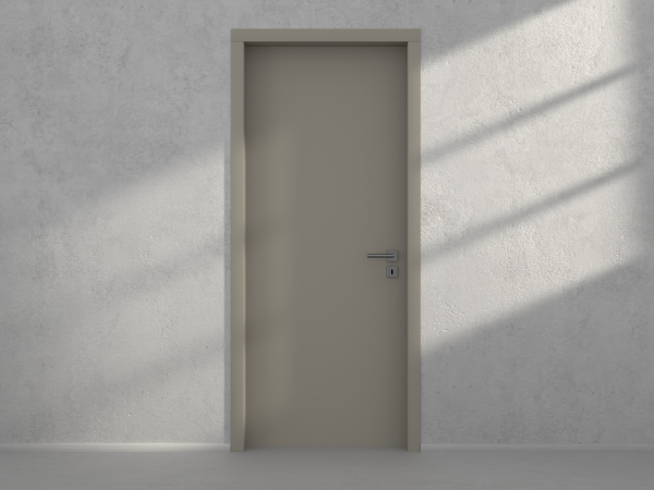 Door with material