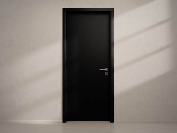 Door with material